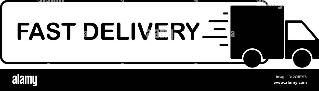 Fast online delivery service concept. Logistics and shipping vector illustration. Stock Vector