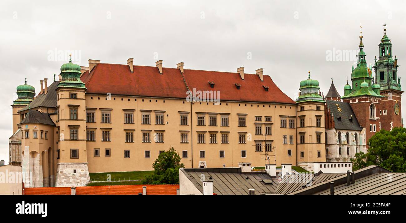 Wawel Royal Castle in Krakow, Poland Stock Photo