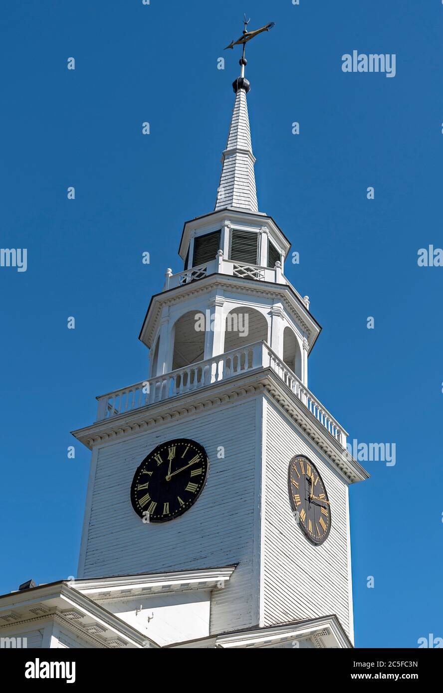 Tower of church in Norwich, Vermont Stock Photo Alamy