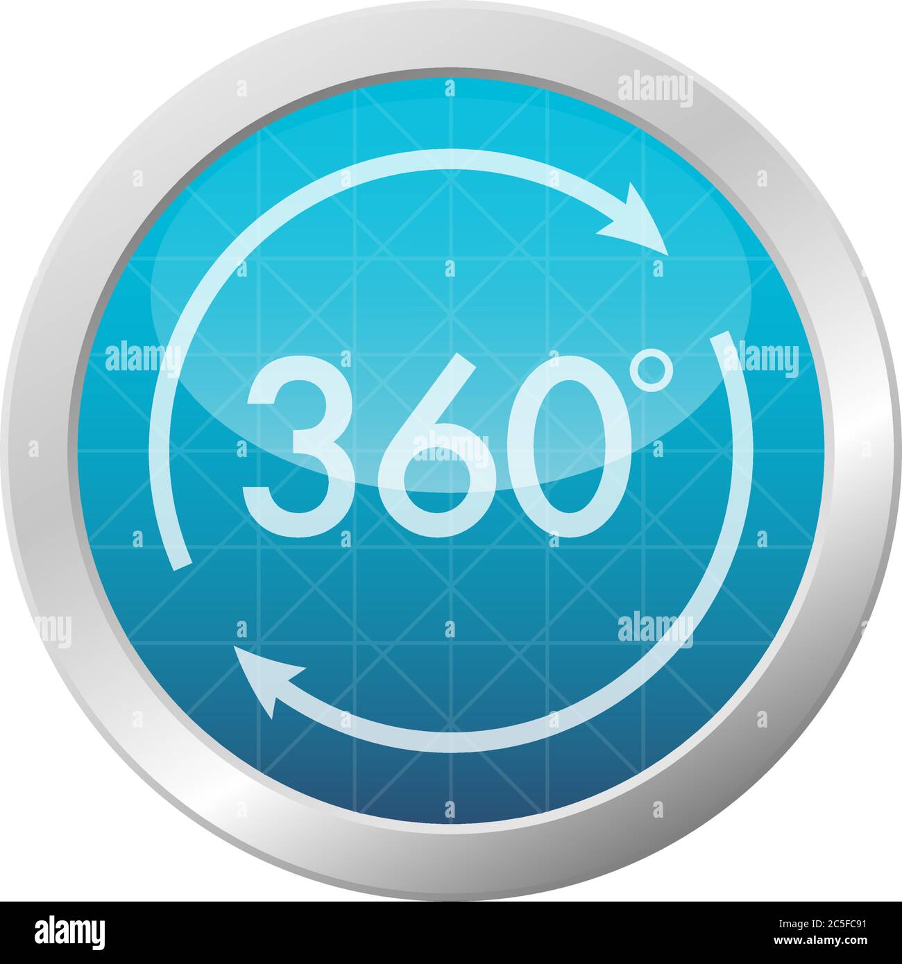 Virtual Reality 360 Degrees VR view Icon for app or web round button light  blue glossy illustration Stock Vector Image & Art - Alamy