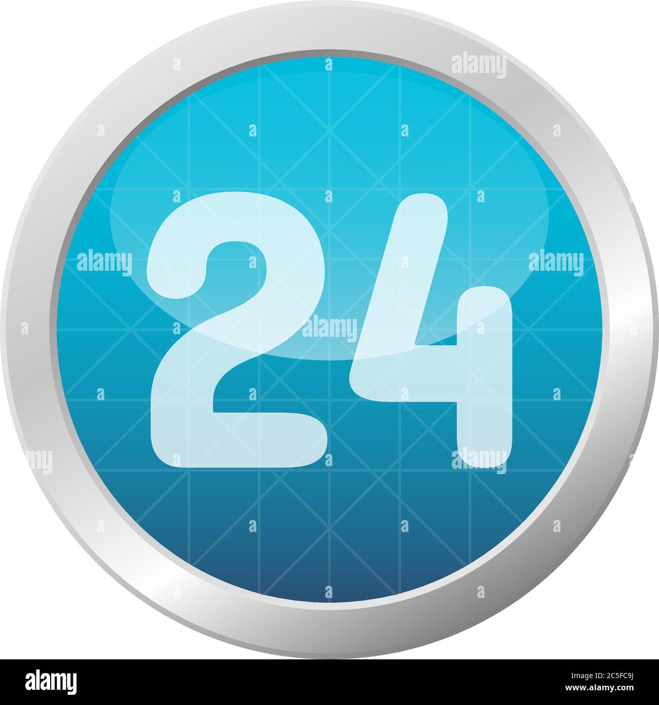 24 hours clock icon always open or fast shipping online store concept light blue shiny circle button Stock Vector Image Art Alamy