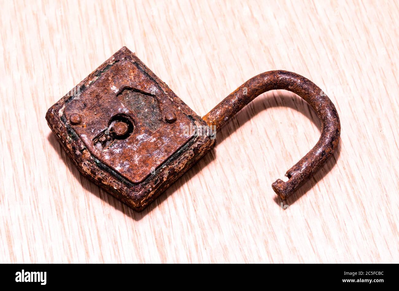 Old Antique Vintage Padlock on a White Background Stock Photo - Alamy
