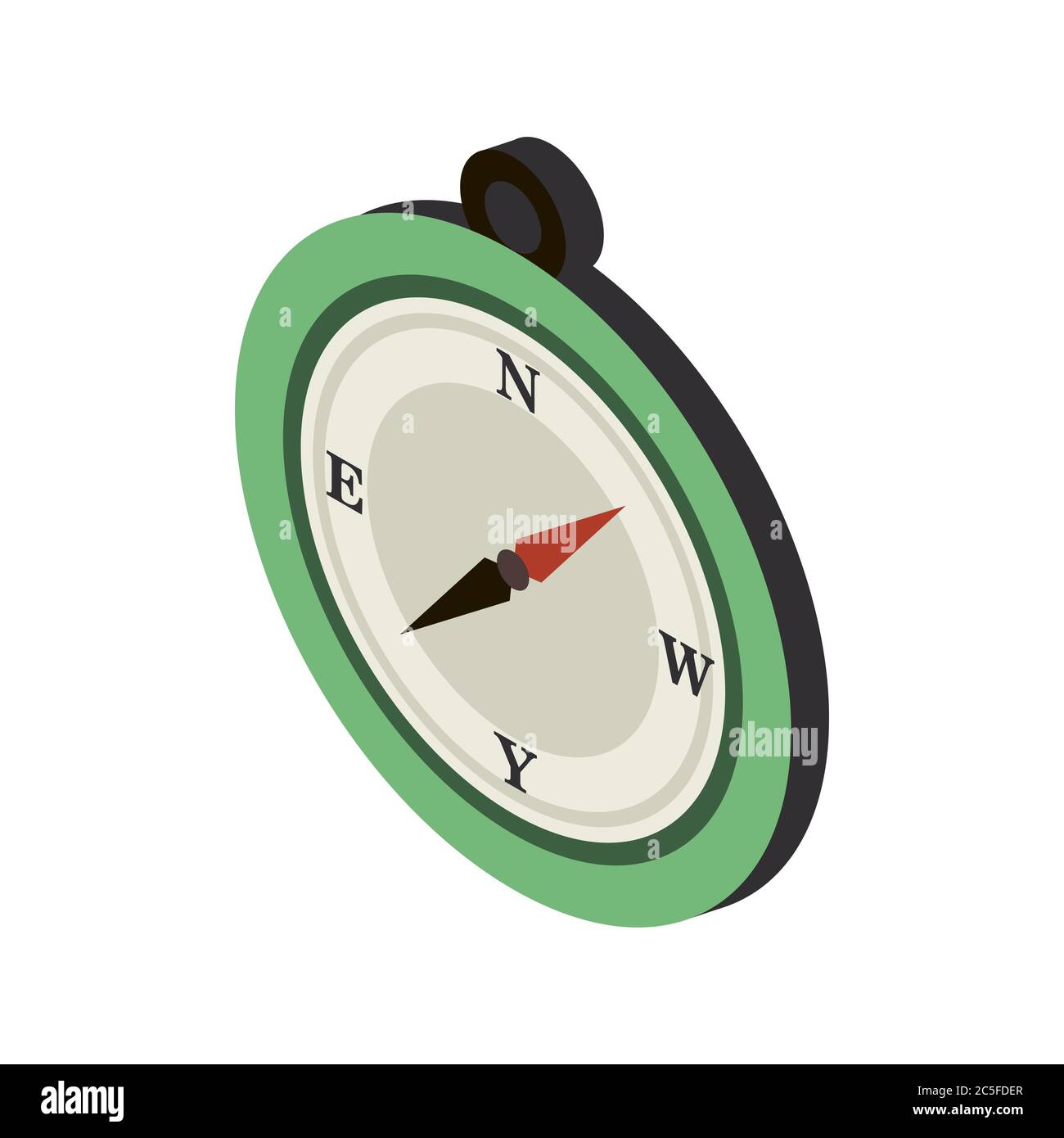 Compass icon on white background. Vector illustration in trendy flat ...