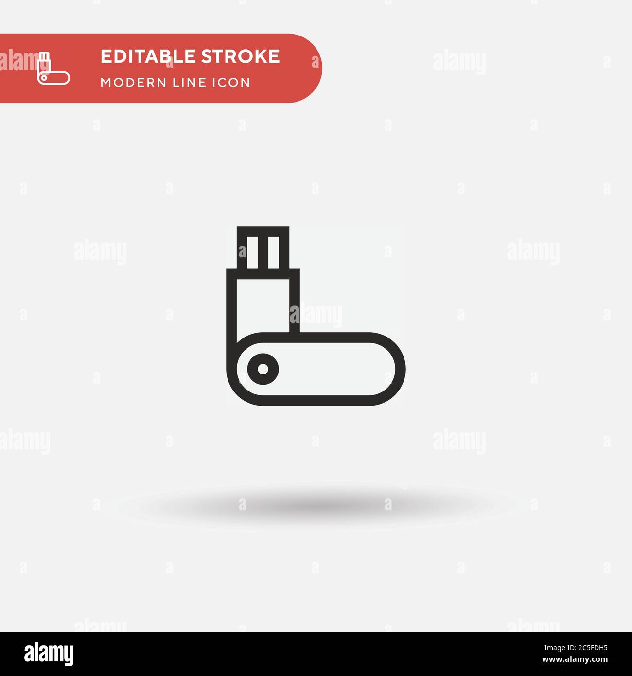 Usb Simple vector icon. Illustration symbol design template for web ...