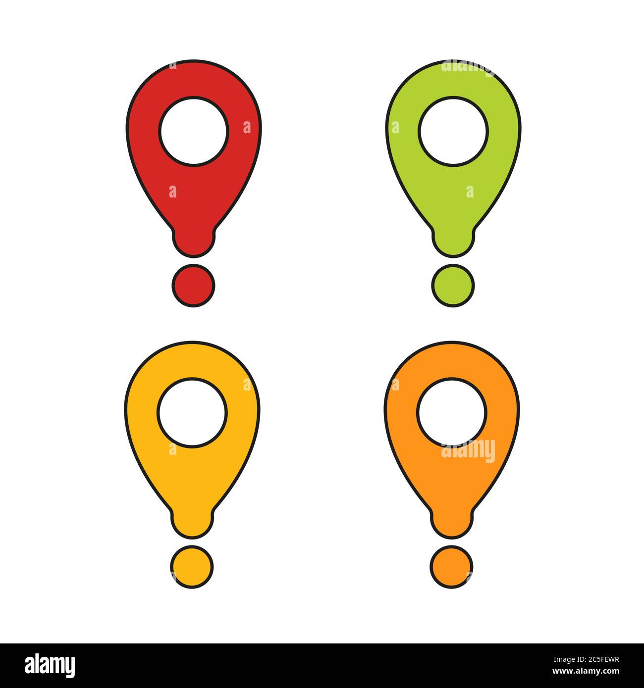 Set of Location marker icon. Map pin icon. Vector illustration EPS 10 ...