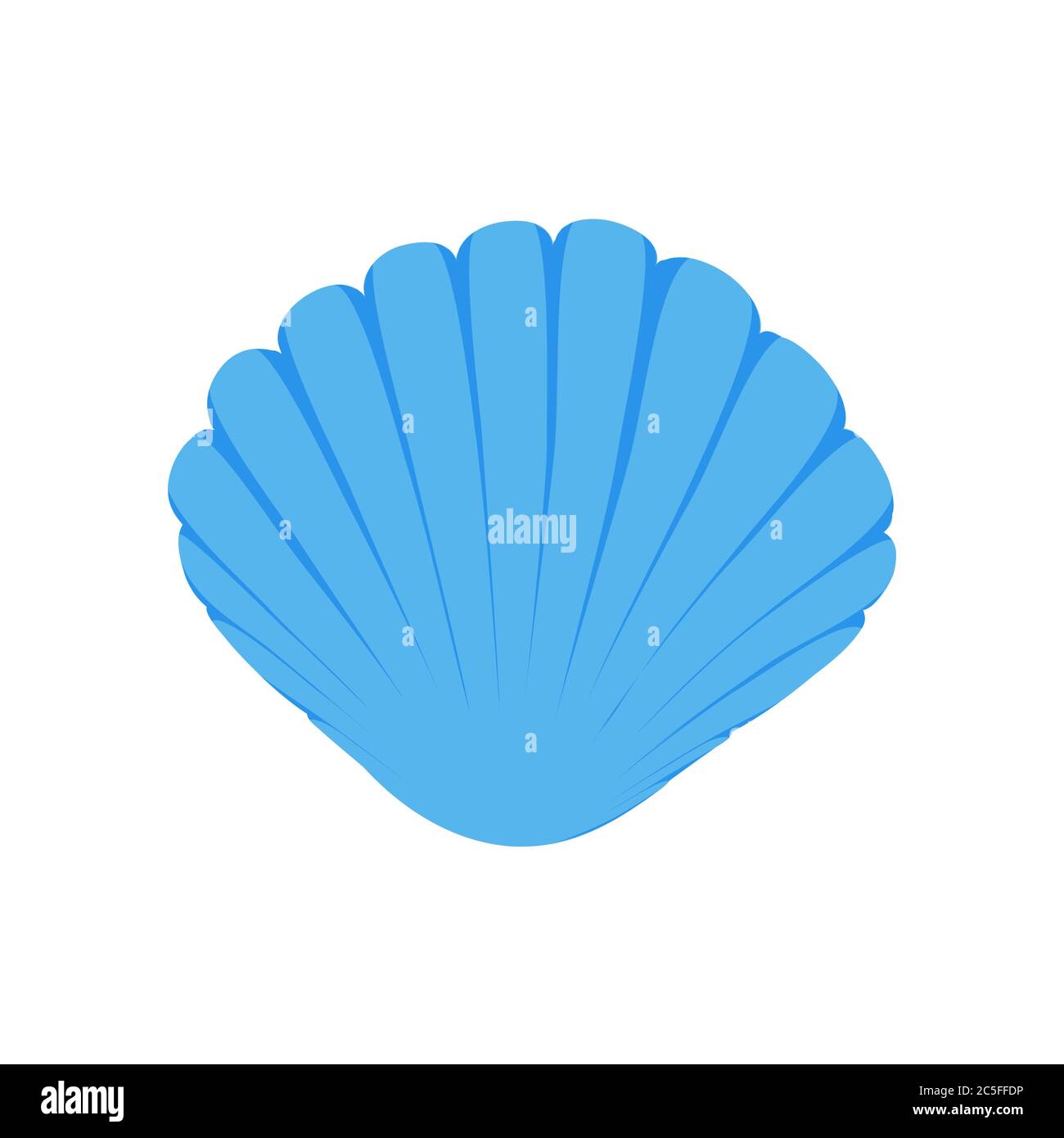 Summer Shell Vector Sea shell for summer design elements. Trendy flat style for graphic ...