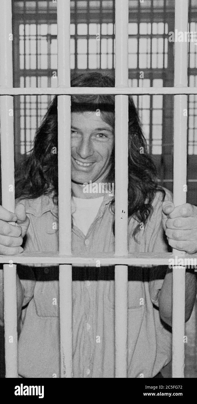 Dennis Robert Peron, a San Francisco activist, in San Bruno jail in the late 70s Stock Photo