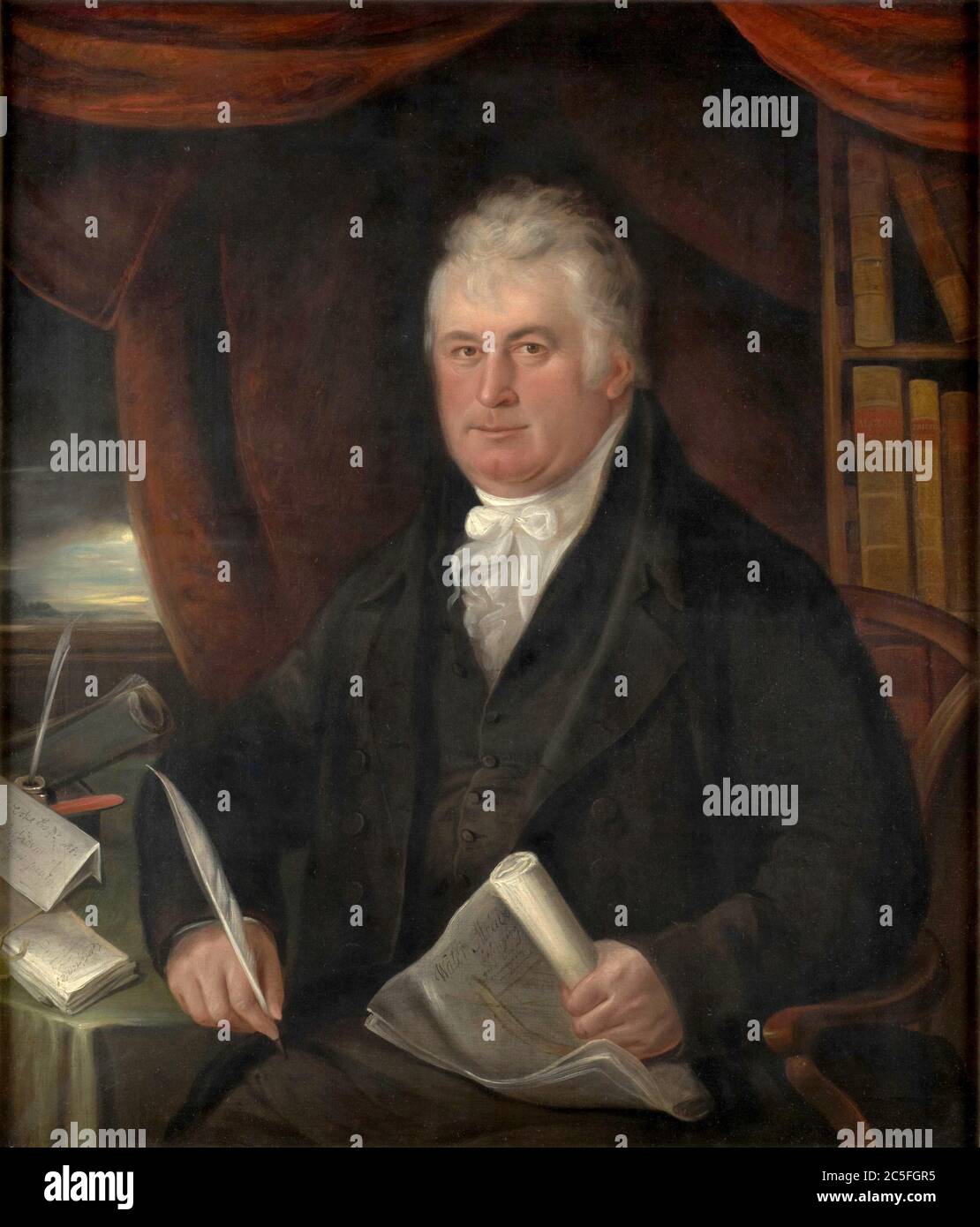 Thomas William Coke, 1st Earl of Leicester (1754 – 1842), known as Coke of Norfolk or Coke of Holkham, a British politician and agricultural reformer. Stock Photo