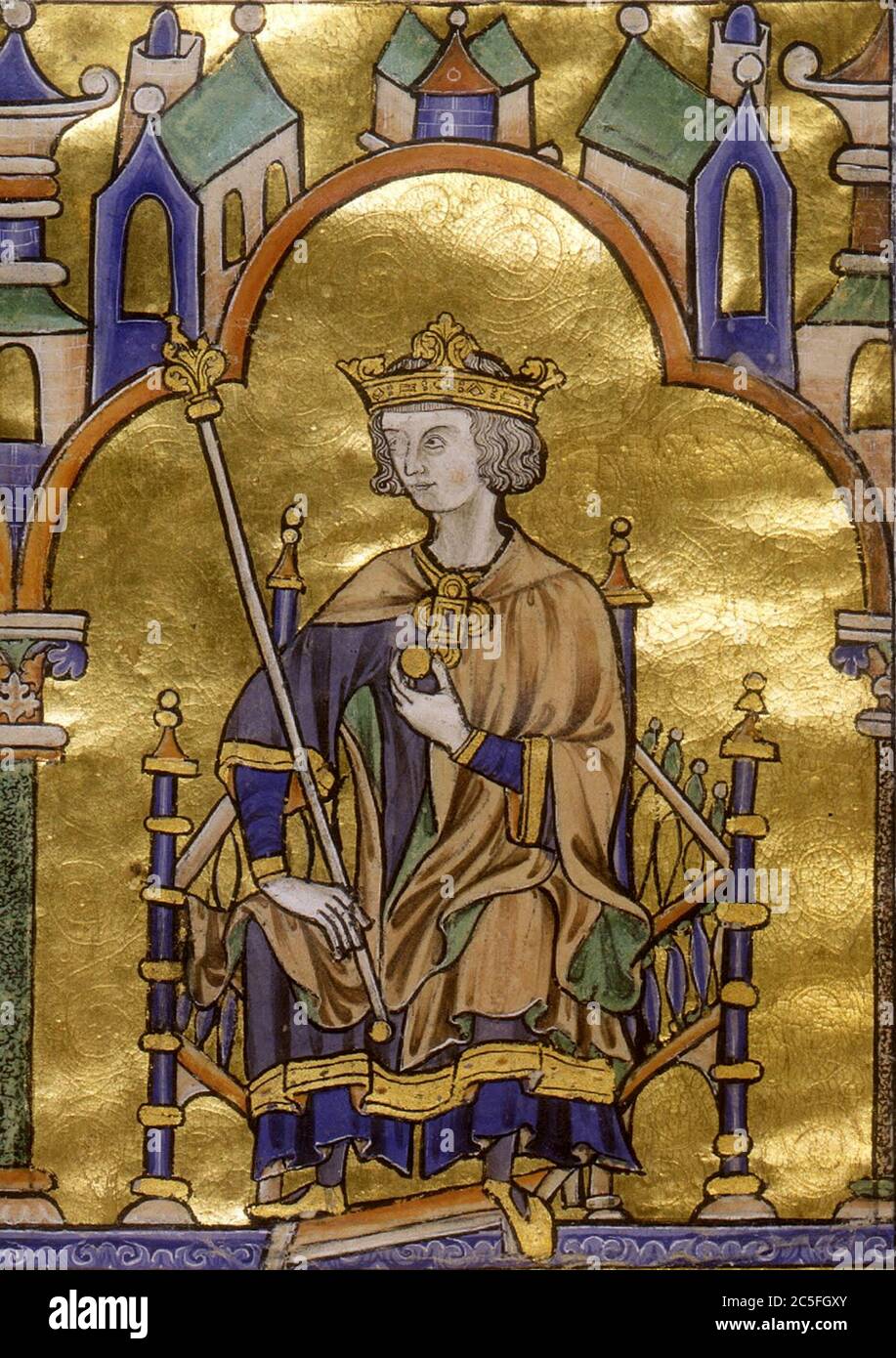 Louis IX (1214 – 1270), commonly known as Saint Louis or Louis the Saint, is the only King of France to be canonized in the Catholic Church. Stock Photo