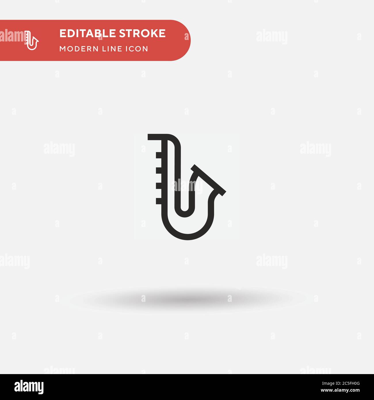 Saxophone Simple vector icon. Illustration symbol design template for ...