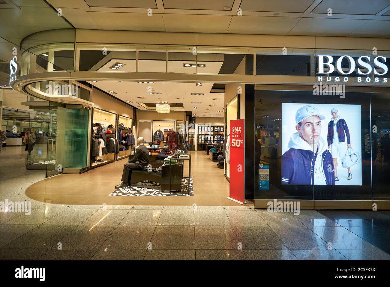 MUNICH, GERMANY - CIRCA JANUARY, 2020: Hugo Boss storefront in Munich  Airport Stock Photo - Alamy