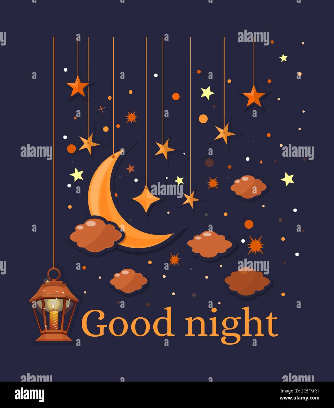 Good Night Sleeping Time Design Vector Card Stock Vector Image Art Alamy