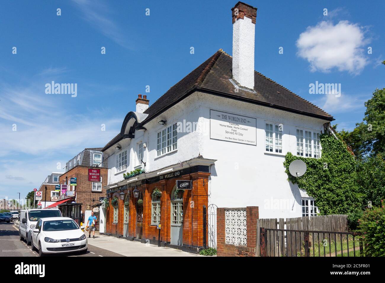 19th century The Worlds End Pub, Station Road, Hampton, Borough of Richmond upon Thames, Greater London, England, United Kingdom Stock Photo