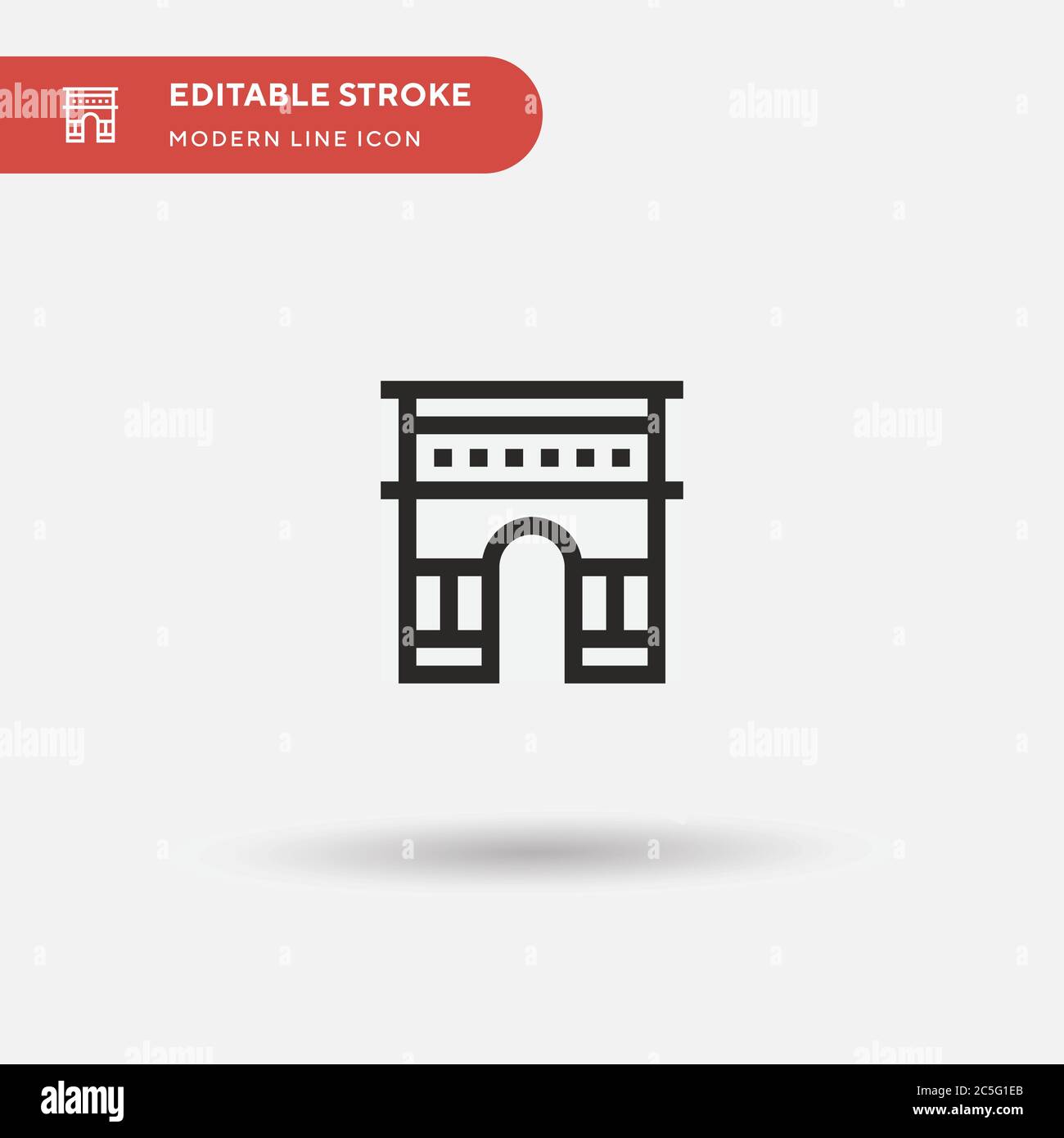 Arch Simple vector icon. Illustration symbol design template for web ...