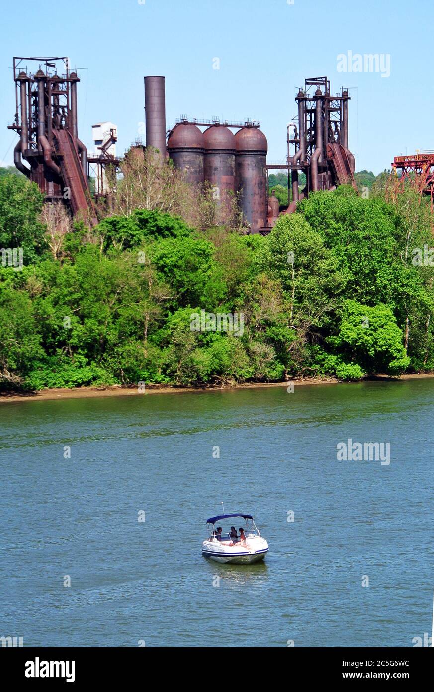 historic steel  town of braddock Pa 10 miles up river from pittsburgh Stock Photo