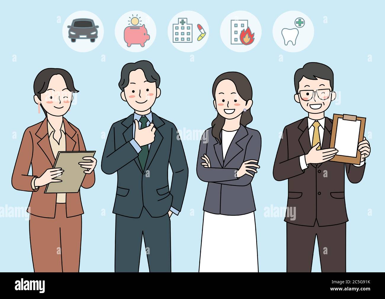 Modern various customized solutions and services illustration 008 Stock