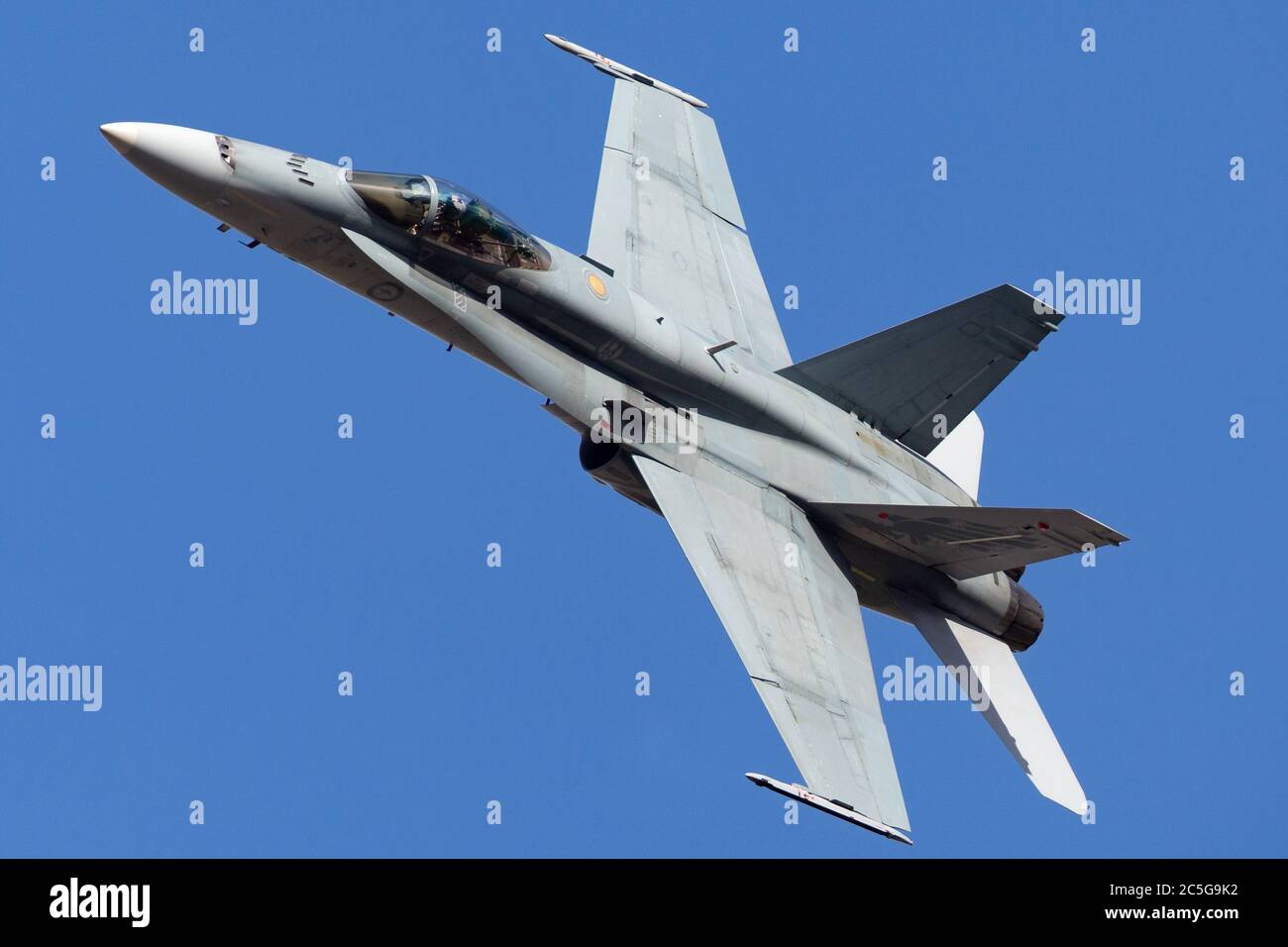 Royal Australian Air Force (RAAF) McDonnell Douglas F/A-18A Hornet multirole fighter aircraft A21-3 from 3 Squadron RAAF Williamtown. Stock Photo