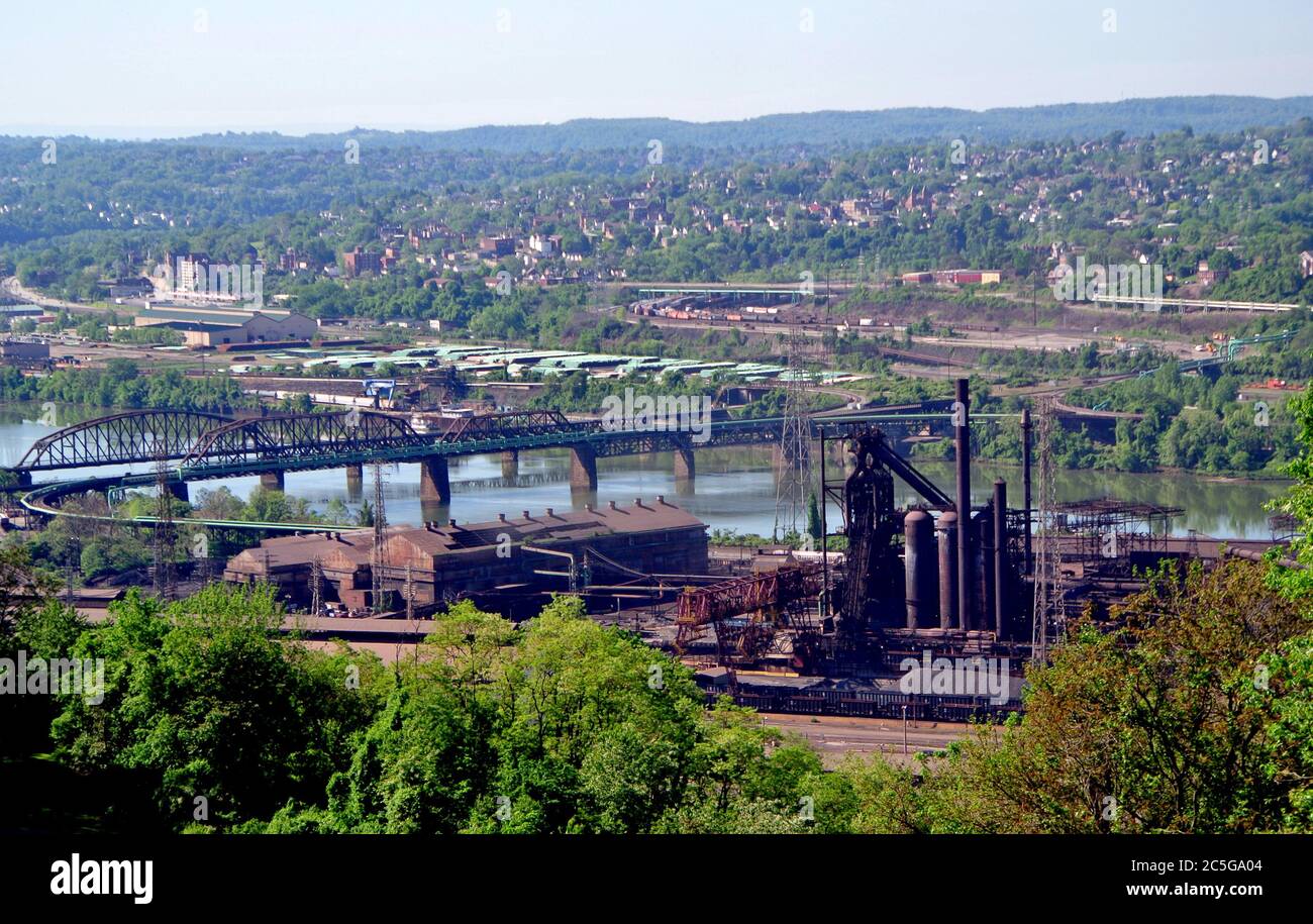 former edgar thompson steel mill now uss steel in braddock pa Stock