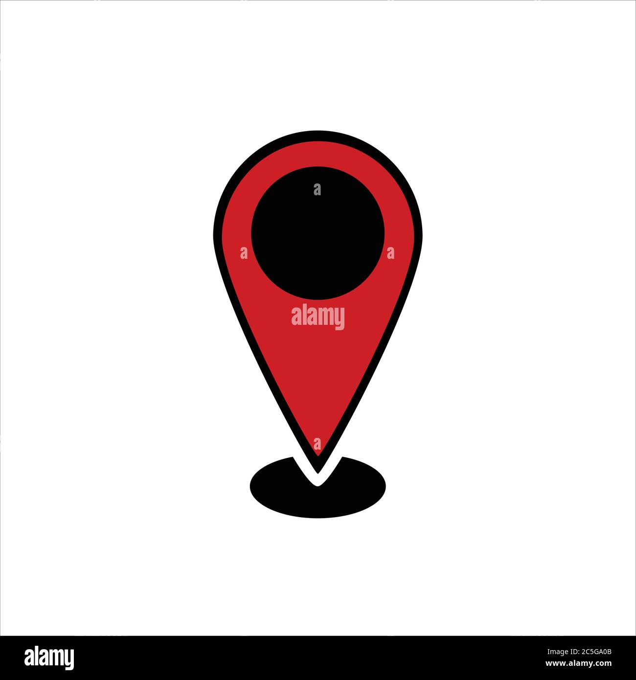 Pin Location vector, Location pin icon vector on white background. Map Point Icon, Navigation icon, Location pin icon modern icon for graphic and web Stock Vector