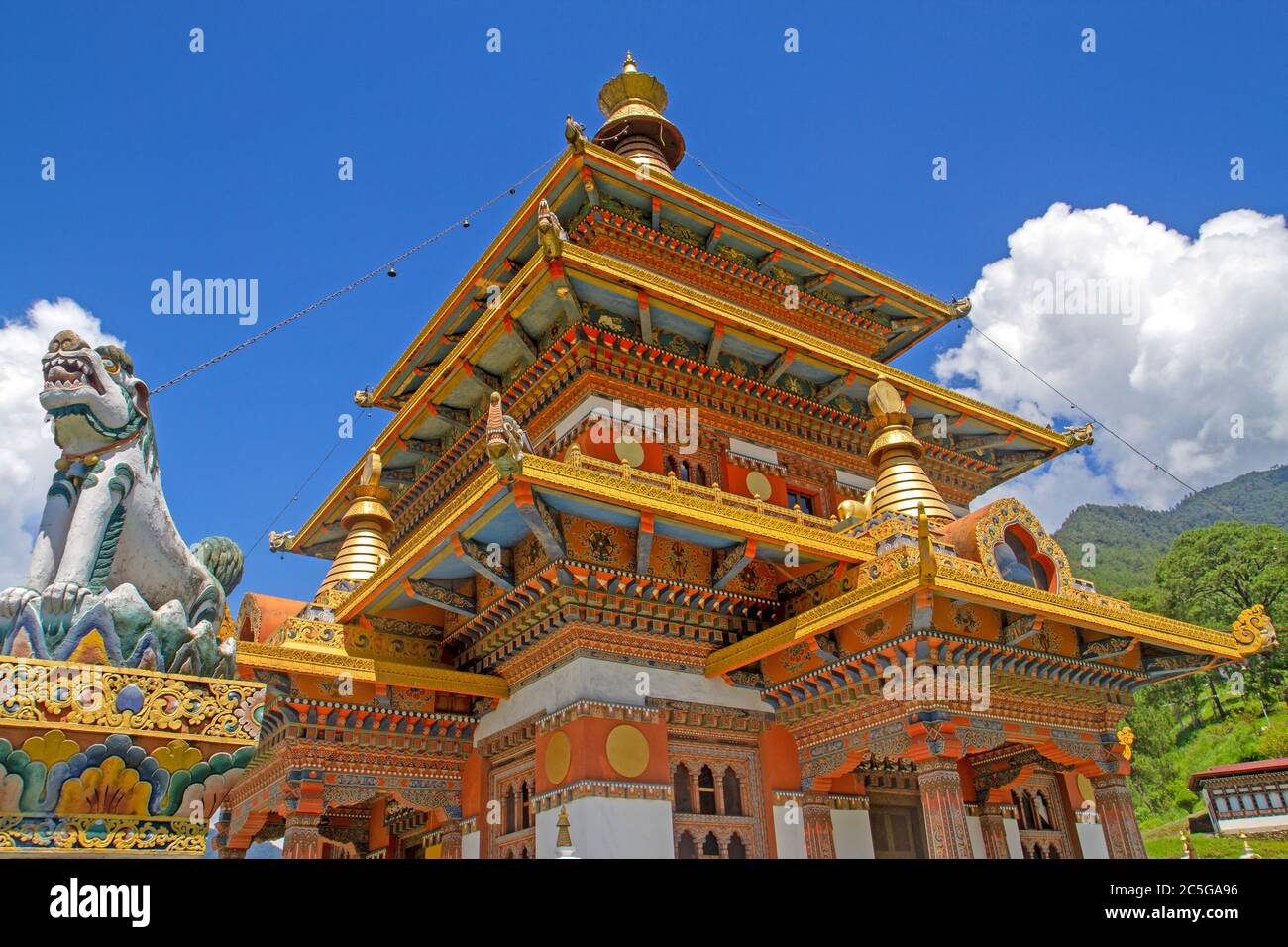 Khamsum Yuellay Temple in Punakha, Bhutan Stock Photo