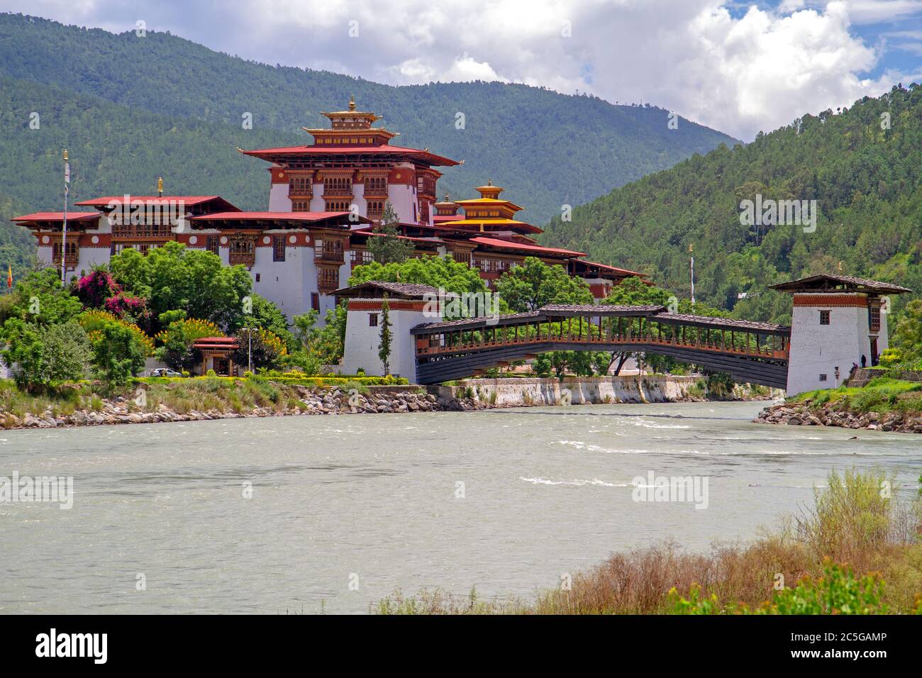 Punakha Dzong Stock Photo