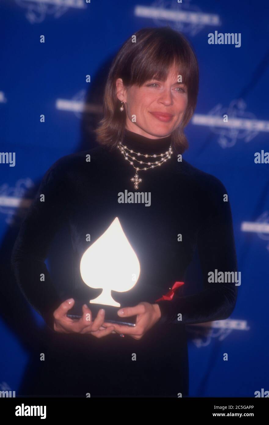 Los Angeles, California, USA 2nd December 1995 Actress Linda Hamilton attends 17th Annual CableACE Awards on December 2, 1995 at The Wiltern in Los Angeles, California, USA. Photo by Barry King/Alamy Stock Photo Stock Photo