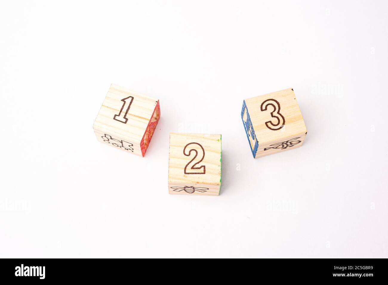 123 wooden blocks hi-res stock photography and images - Alamy