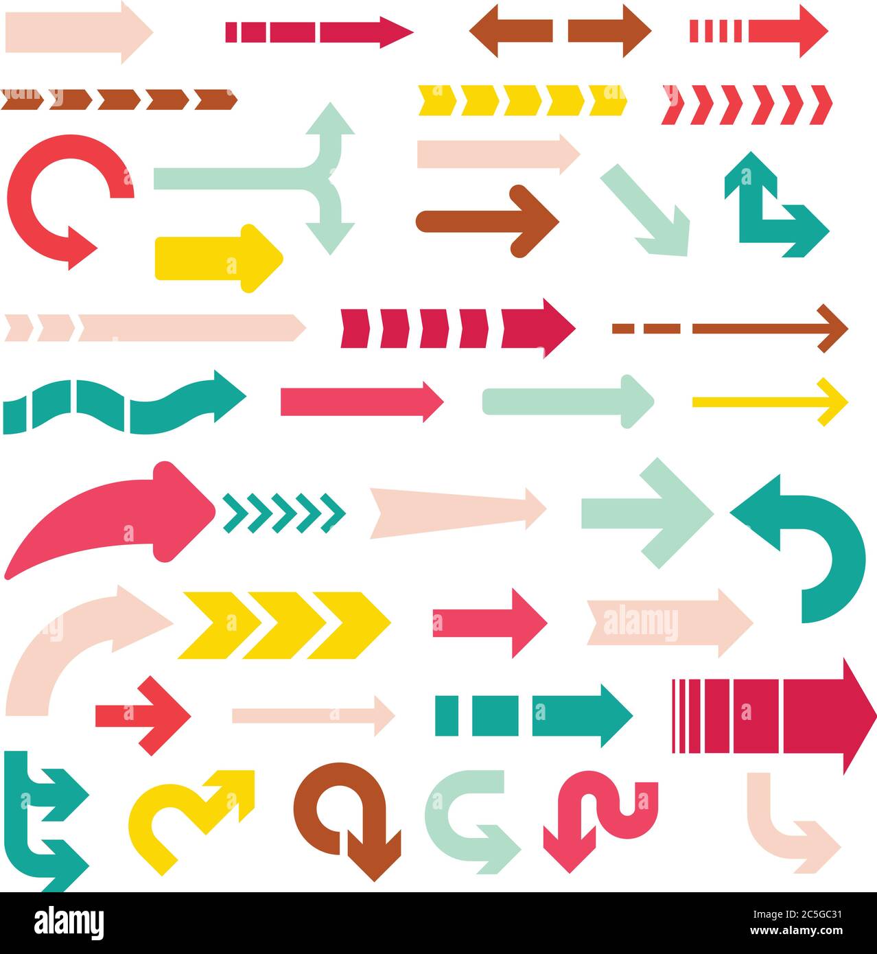 Set of arrow designs in different styles illustration 08 Stock Vector ...