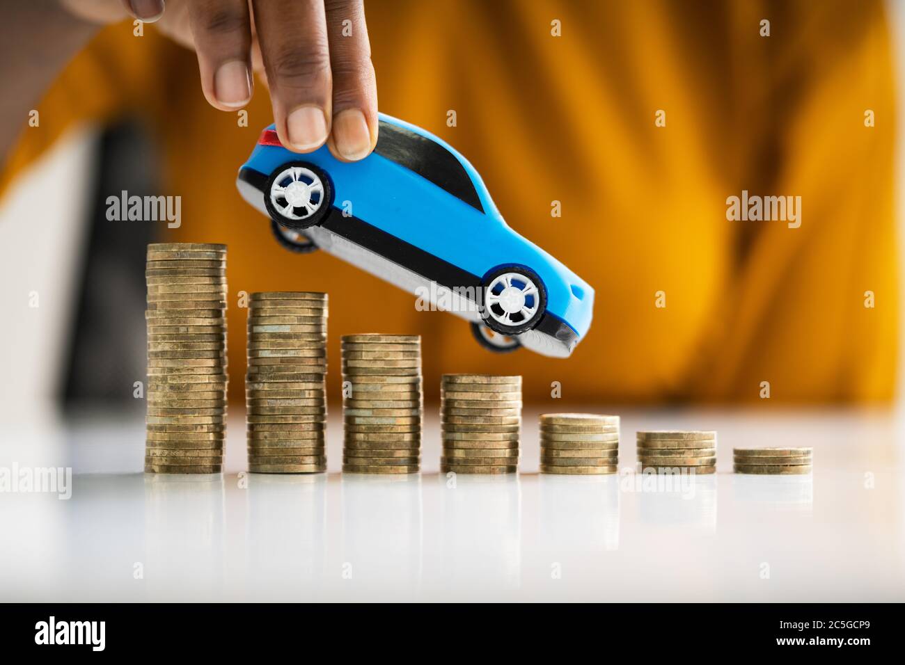 Toy Car Vehicle Sales And Prices Decline Stock Photo