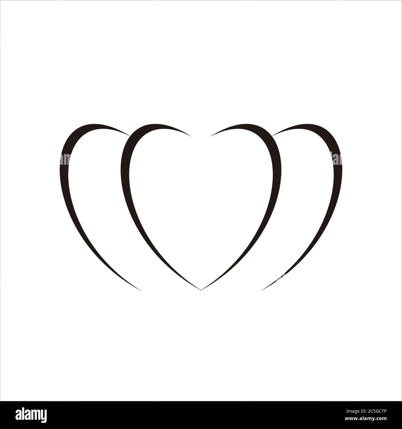 Heart icon. Heart icon black isolated with white background. Heart icon ...