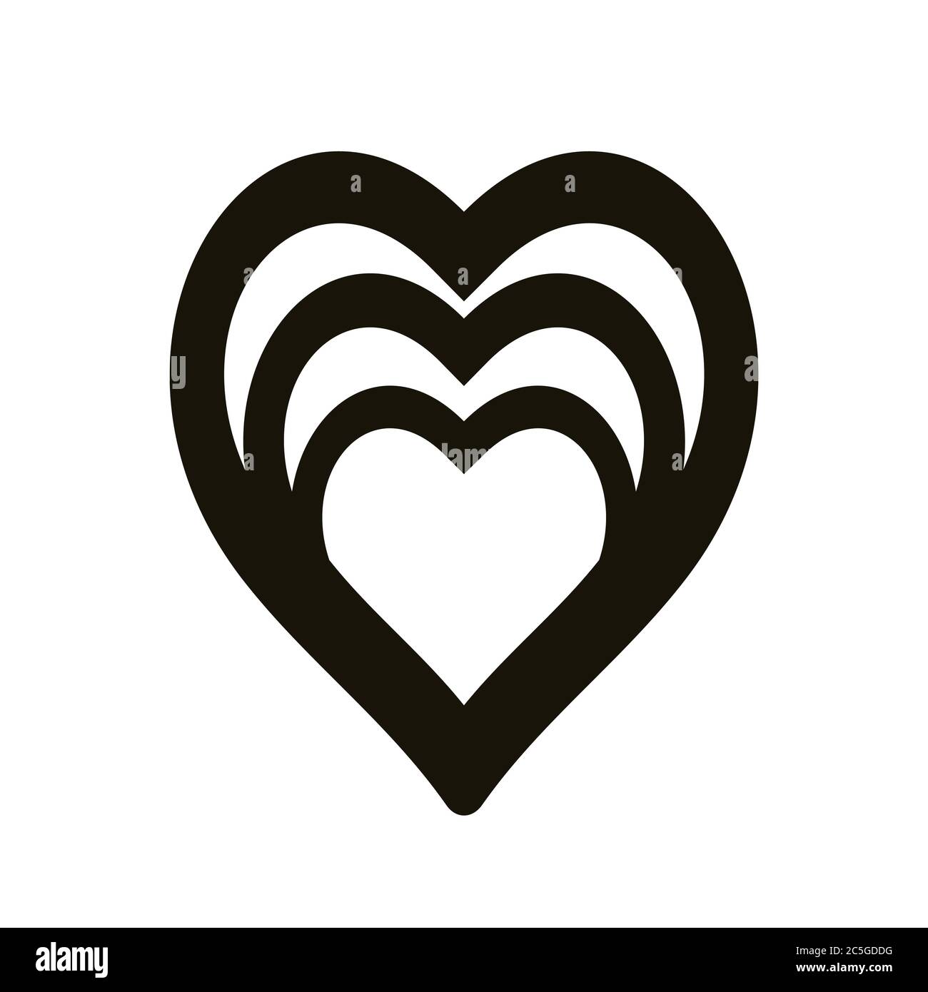 Heart icon. Heart icon black isolated with white background. Heart icon ...