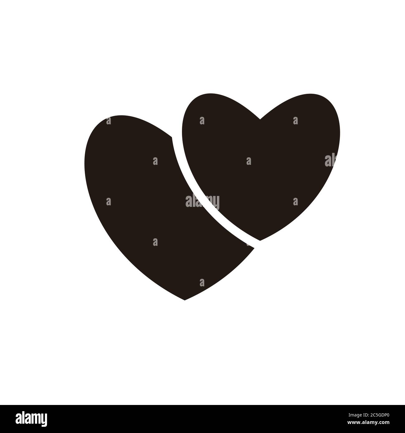 Heart icon. Heart icon black isolated with white background. Heart icon ...