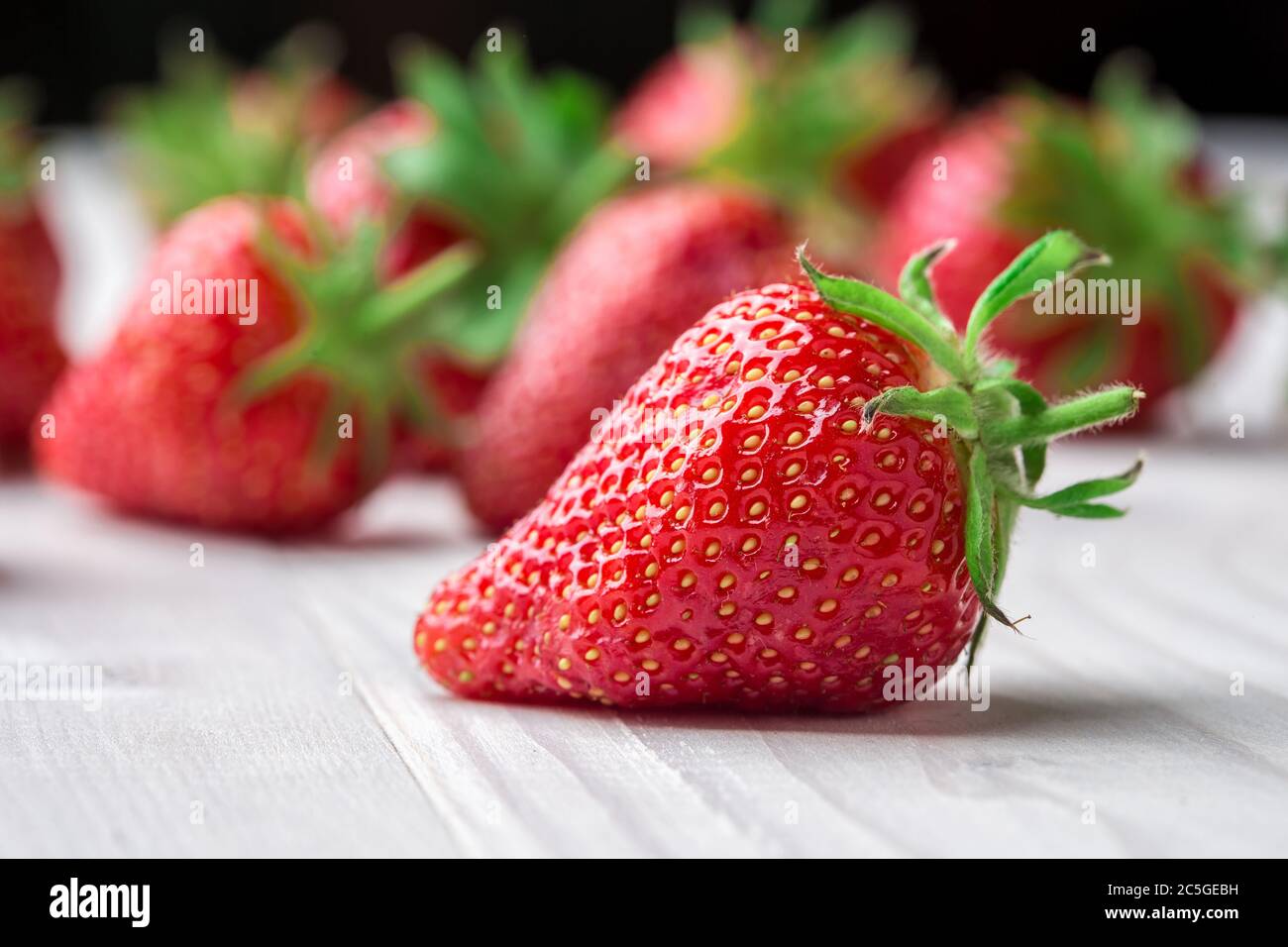 Fresh strawberry background. Ripe in close-up Stock Photo - Alamy