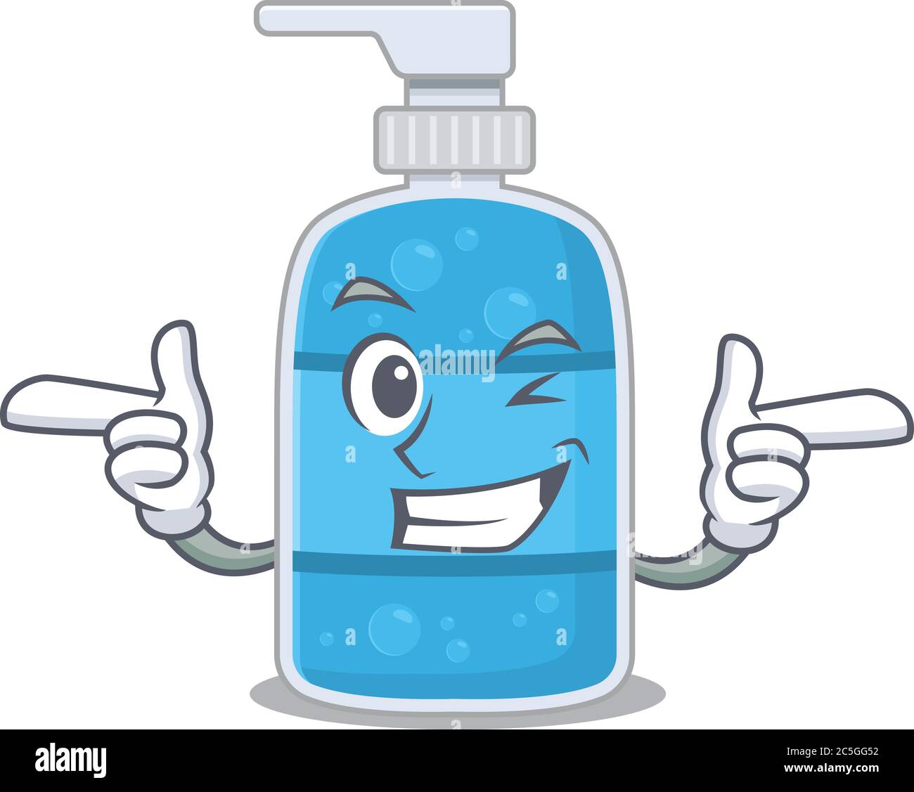 Cartoon design of hand wash gel showing funny face with wink eye Stock  Vector Image & Art - Alamy