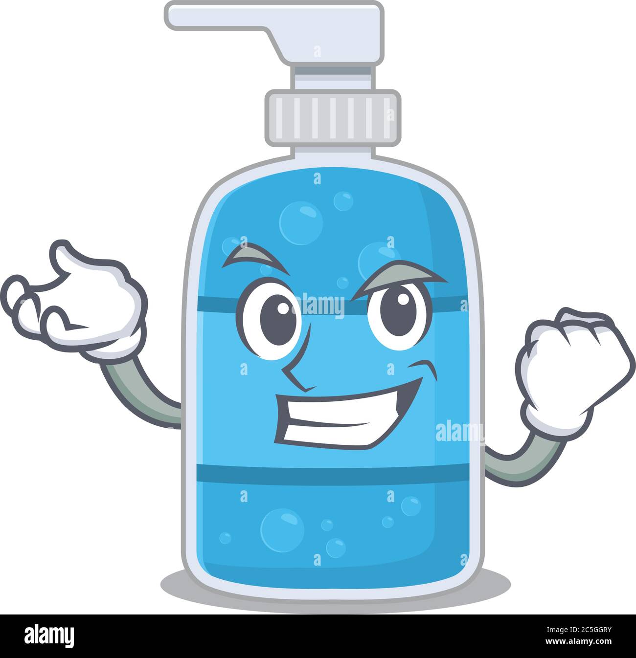 A funny cartoon design concept of hand wash gel with happy face Stock  Vector Image & Art - Alamy