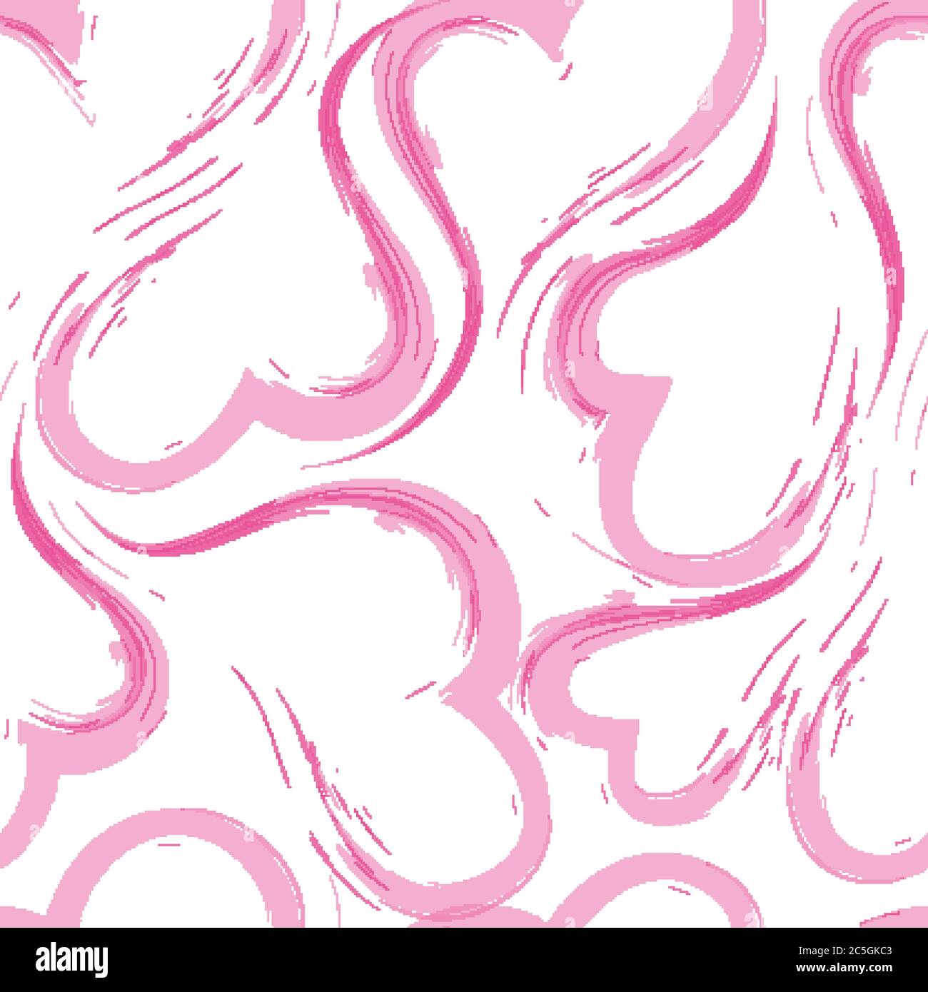 Vector seamless watercolor texture from hearts flowing into each other ...