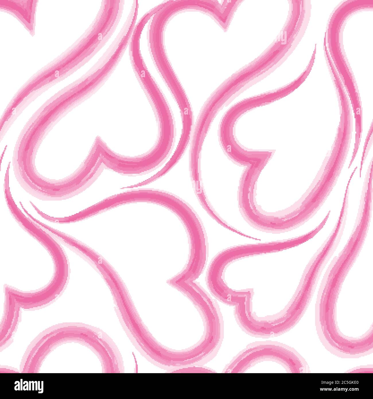 Vector seamless watercolor texture from hearts flowing into each other ...