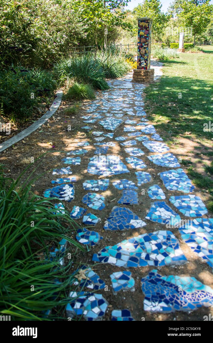 Various Art Pieces Dot The Celebration Garden Part Of The Oso Creek Trail In Mission Viejo California Usa Stock Photo Alamy