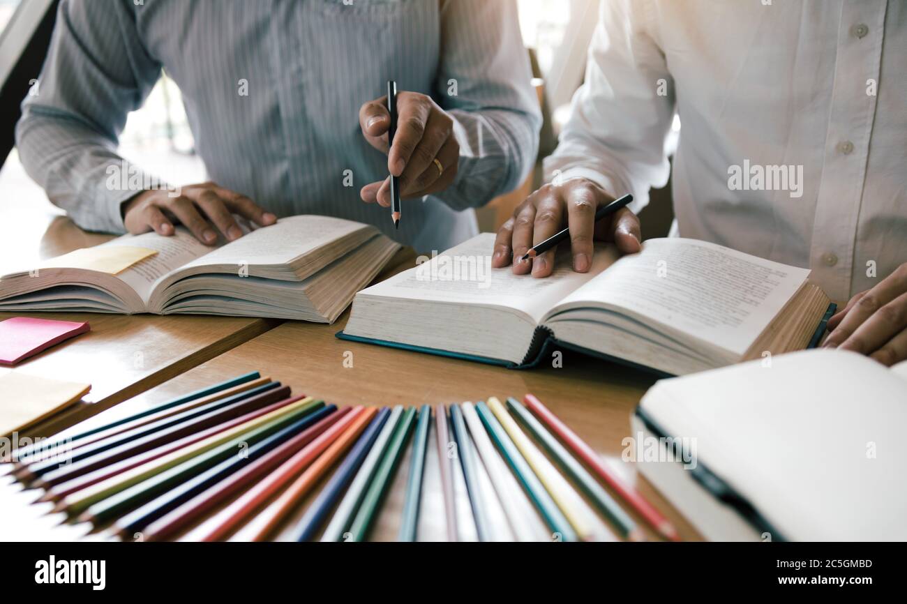 During Study Lesson Students studying in the classroom during the lecture Stock Photo - Alamy
