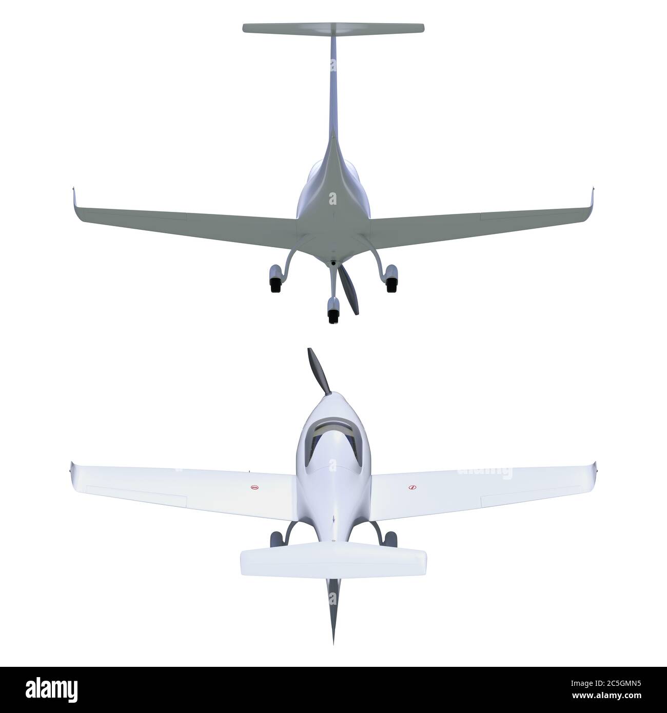 3d render of a light sport aircraft. Small general aviation plane model