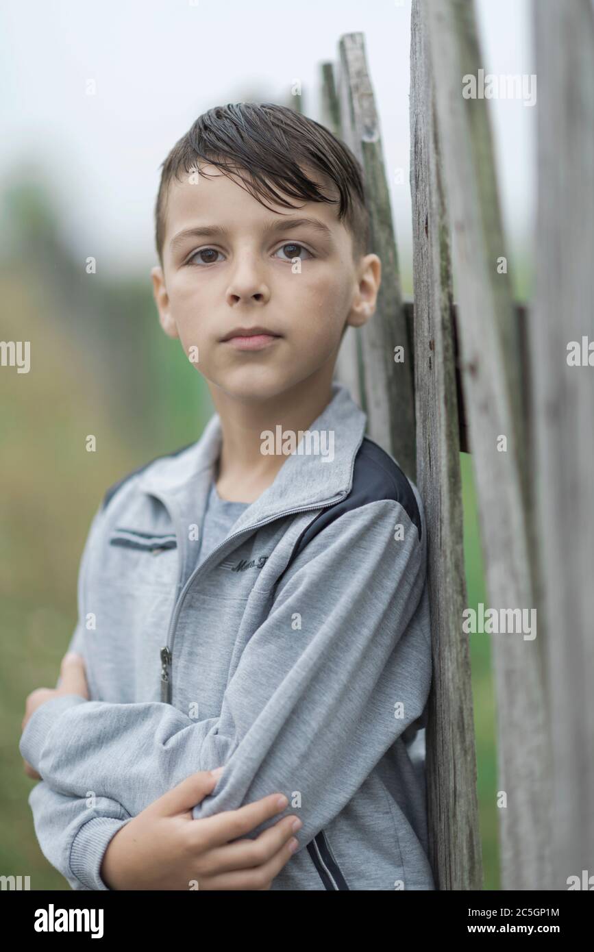 portrait of a adorable boy outdoor Stock Photo - Alamy