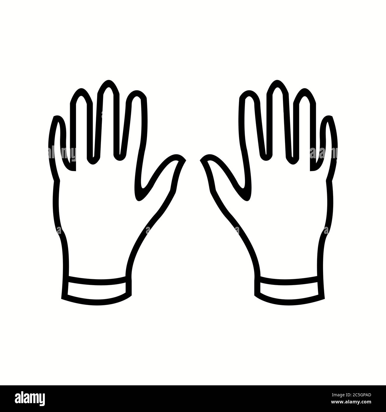 Unique Gloves Line Vector Icon Stock Vector Image & Art - Alamy