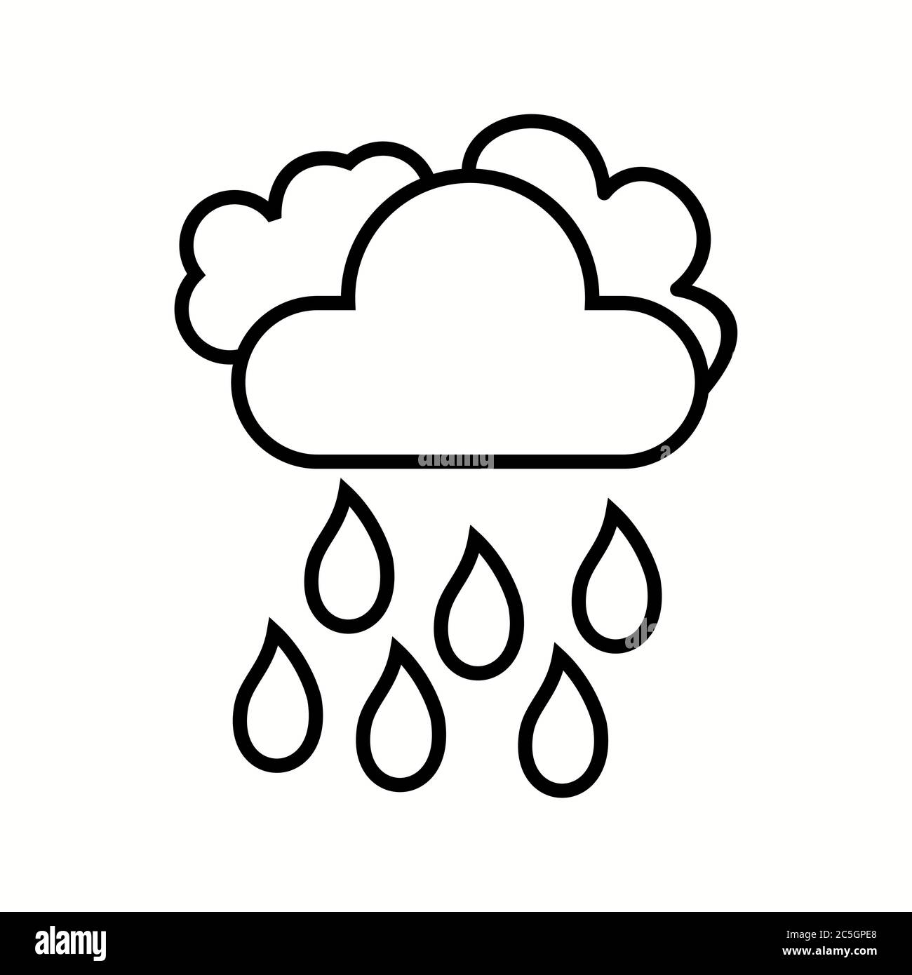 Unique Cloudy Weather Line Vector Icon Stock Vector Image & Art - Alamy