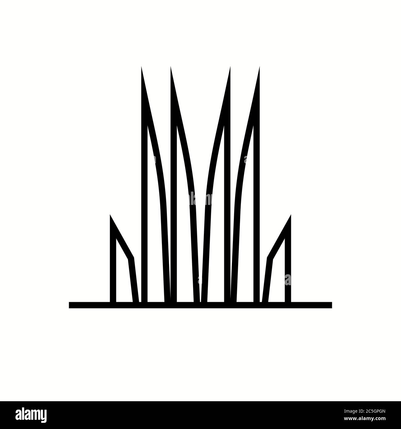 Unique Grass Vector Line Icon Stock Vector Image & Art - Alamy
