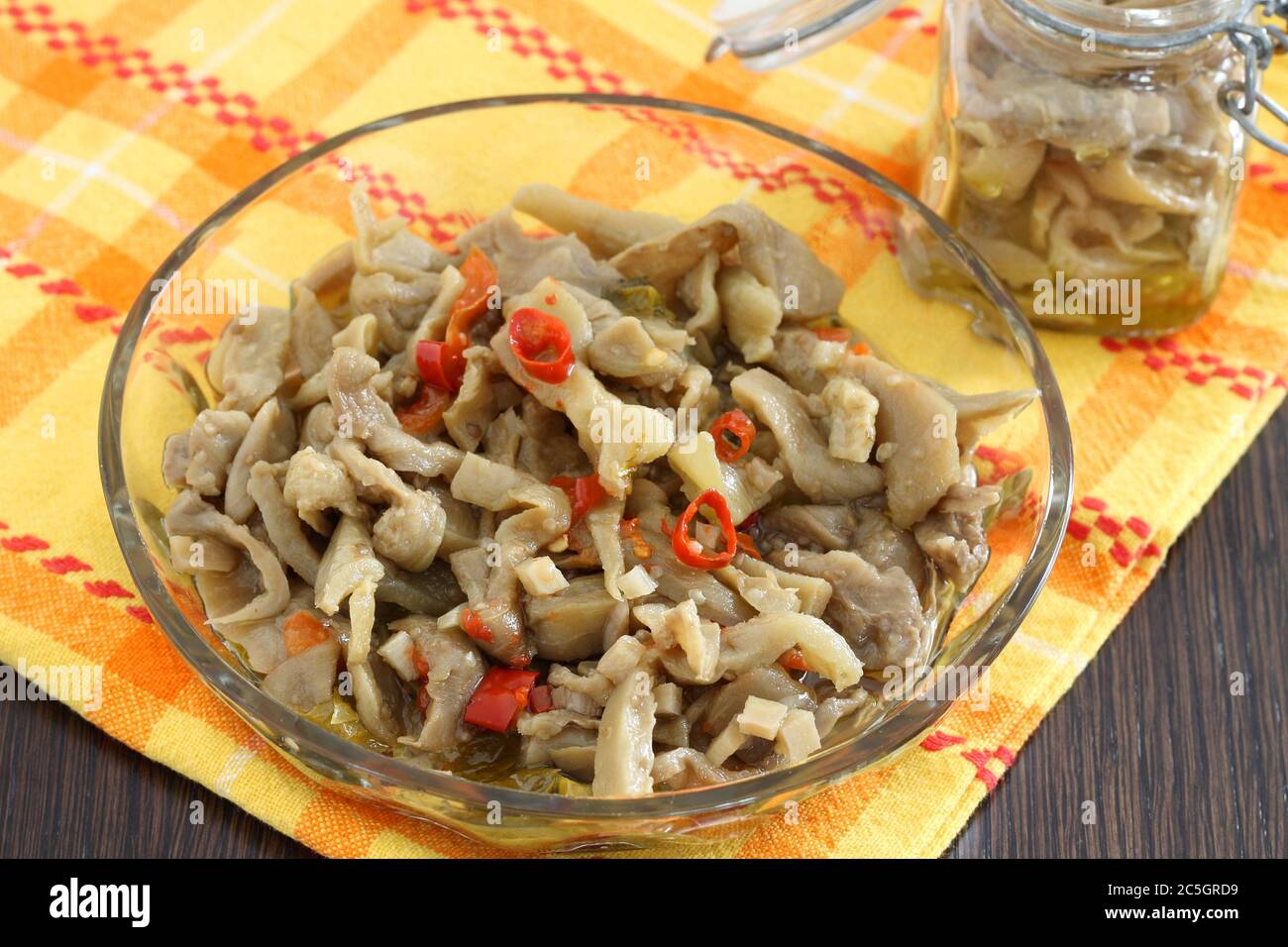 Marinated eggplant with olive oil Stock Photo Alamy