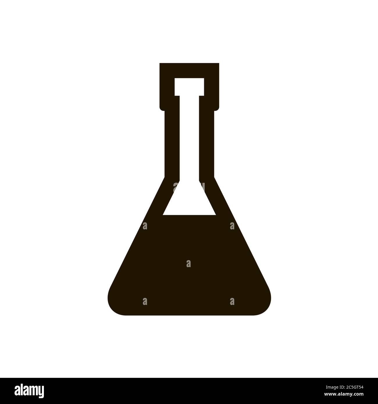 Laboratory test tube with liquid icon in trendy flat style isolated ...