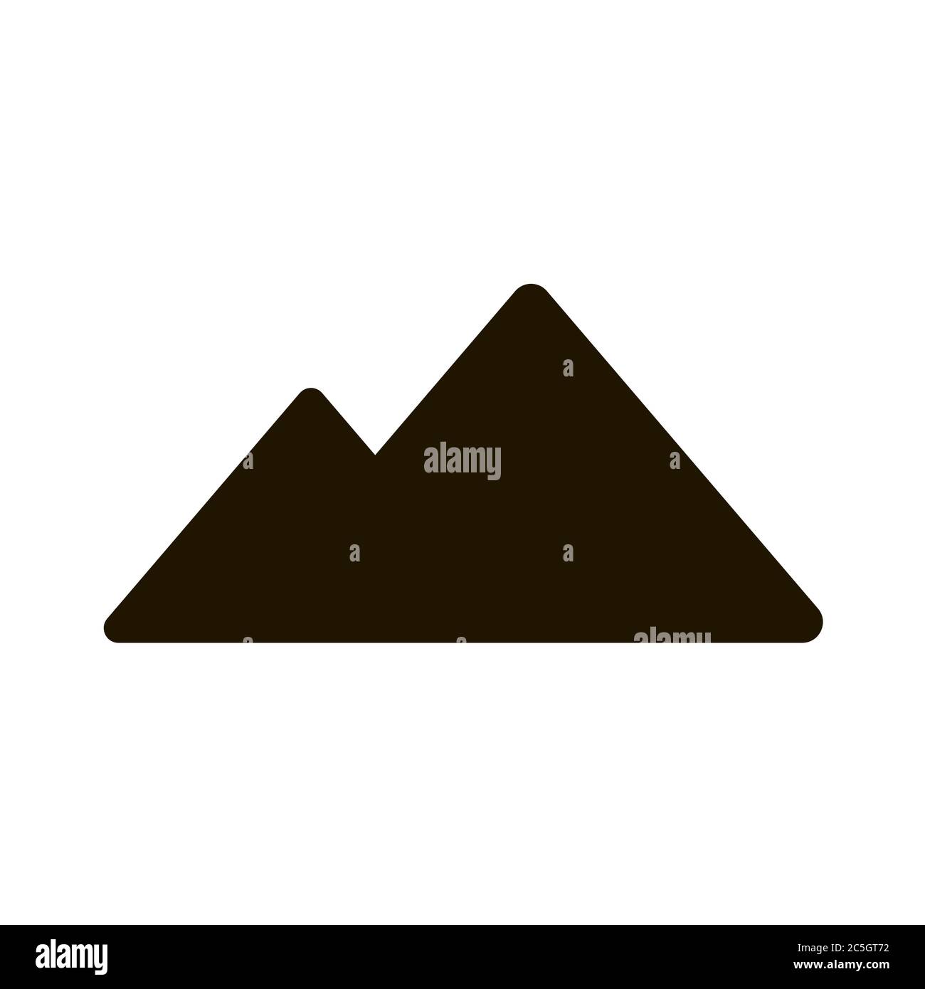 Mountains icon in trendy flat style isolated. EPS 10 Stock Vector Image ...