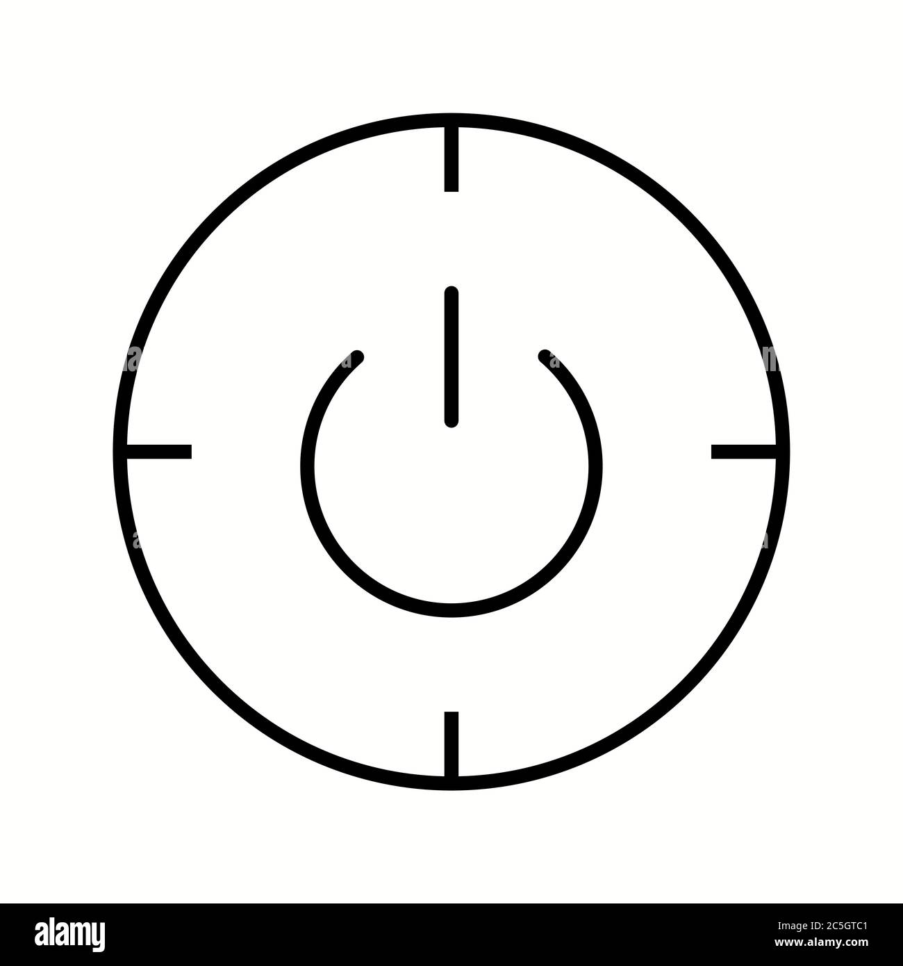 Unique Scheduled Power On And Off Vector Line Icon Stock Vector Image ...