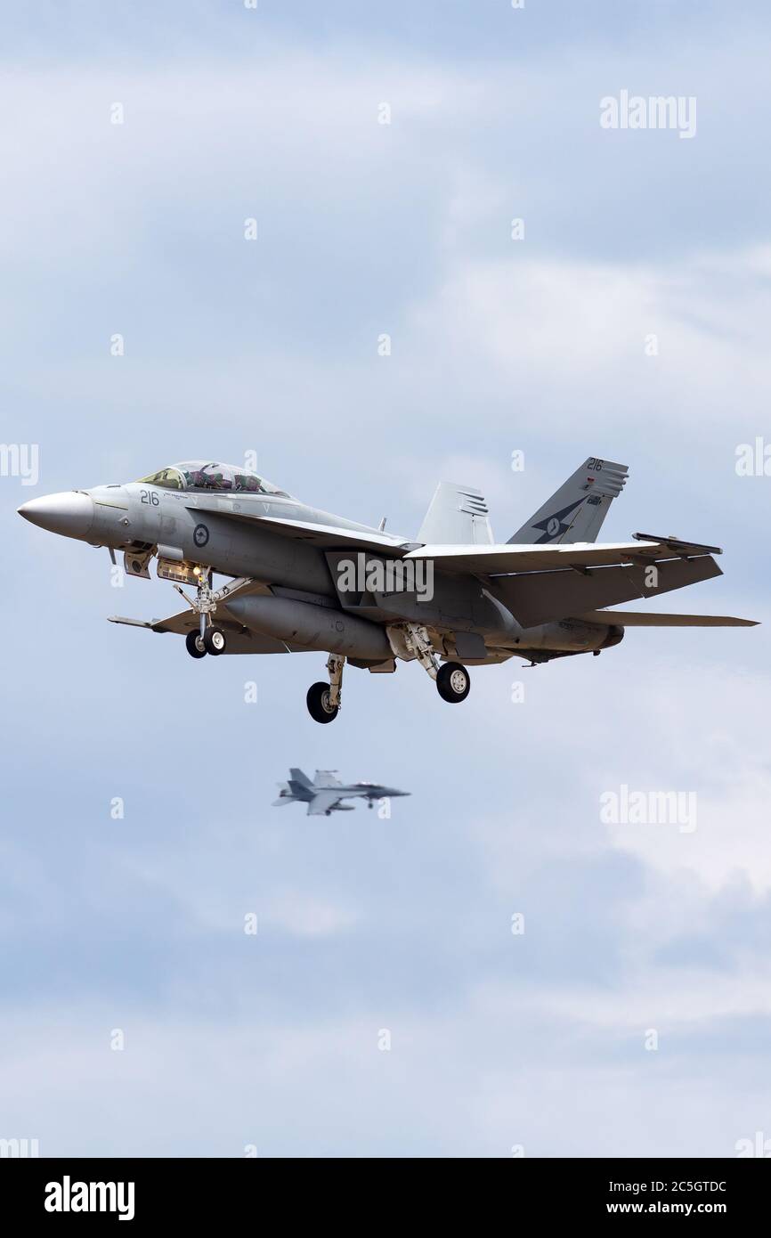 Royal Australian Air Force (RAAF) Boeing F/A-18F Super Hornet multirole ...