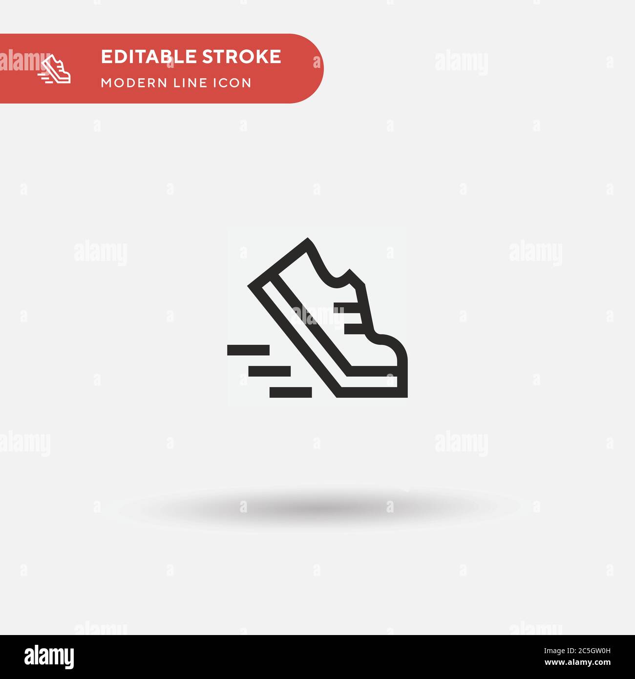 Run Simple vector icon. Illustration symbol design template for web ...